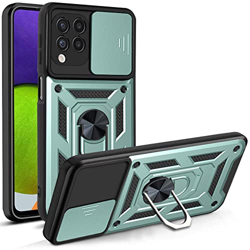 bojioderf Compatible with Huawei Nova 6 SE 4G Case,Compatible with Huawei P40 lite 4G (Not 5G) / Nova 7i 4G Magnetic Bracket [PC+TPU] 2 in 1 Slide Lens Green