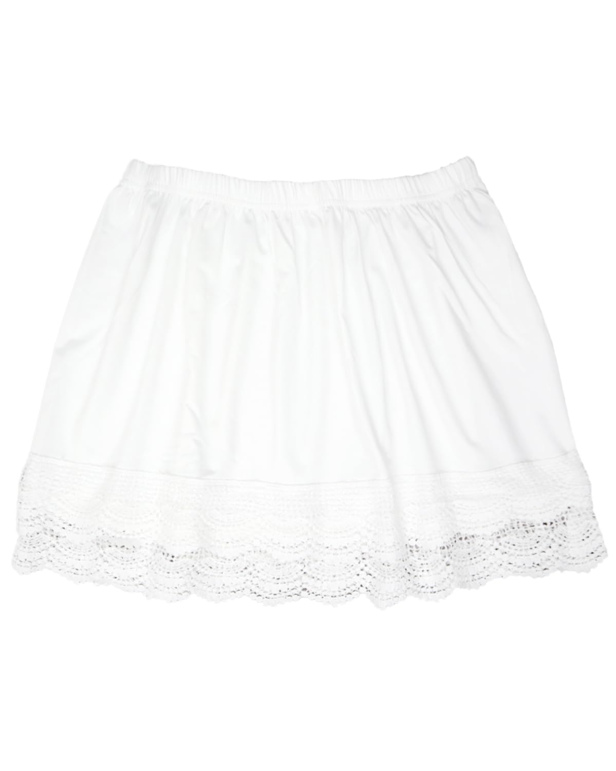 Extensor de camisa de encaje para mujer, talla grande, cintura elástica, media enaguas