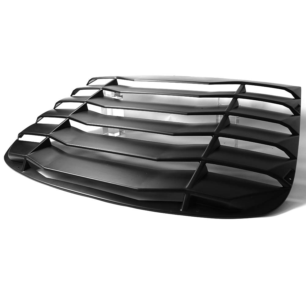 Fit 03-07 Infiniti G35 Coupe Unpainted ABS Plastic by Rear Window Louver | IKON MOTORSPORTS Matte Black product thumbnail 5