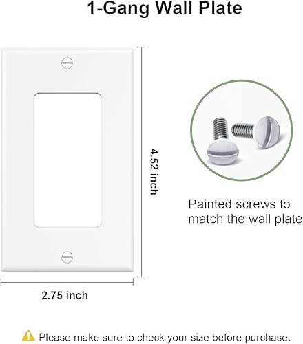 Miniatura 7 de Placa decorativa de pared de 1 banda, cubierta de enchufe de receptáculo, para interruptores de luz, atenuadores, GFCI, receptáculo, salida USB,