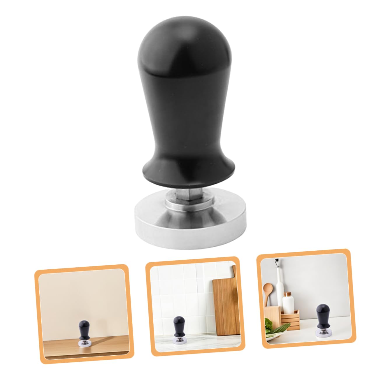 Uonlytech Apisonador Elástico Equilibrado Prensador De Reutilizable Con Mango Ergonómico Herramienta De Prensado De Portátil Hogar Oficina Accesorios Para Espresso