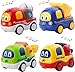 Macchina Giocattolo Bambino, 4 pezzi Auto Giocattolo con Uoni per Bambini Giocattolo Inerziale Auto Spingere e Andare,Veicoli da 1 2 3 Anni per Ragazzo Mini Premere Autos Veicoli Regalo per Bambini