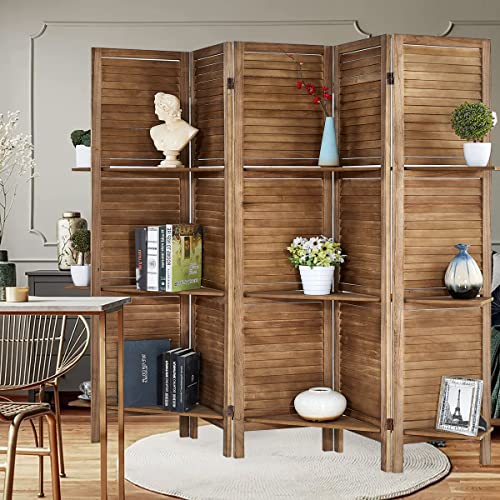 AMBITION LAND Room Divider with Shelves, Privacy Screen, Room Dividers