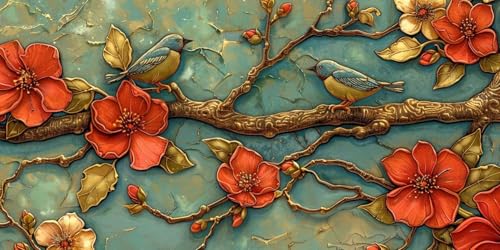 Diamond Painting Arbres et Animaux 100x200 cm | Grande Broderie Diamant 5D
