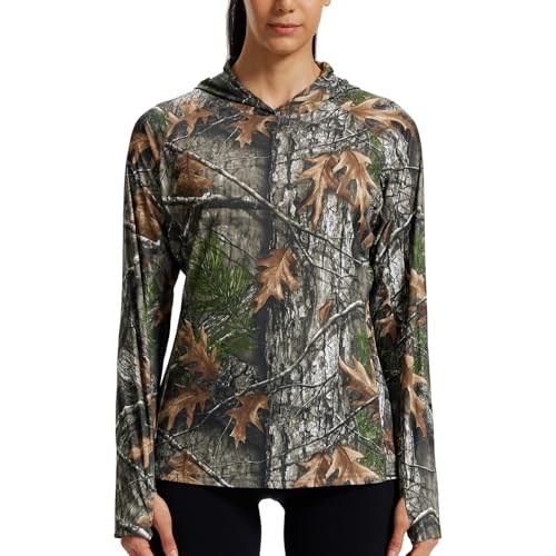 LOOGU Women's UPF 50+ Sun Protection Hoodies Shirts Slim Fit Long Sleeve Lightweight Quick Dry UV Fishing Hking Outdoor