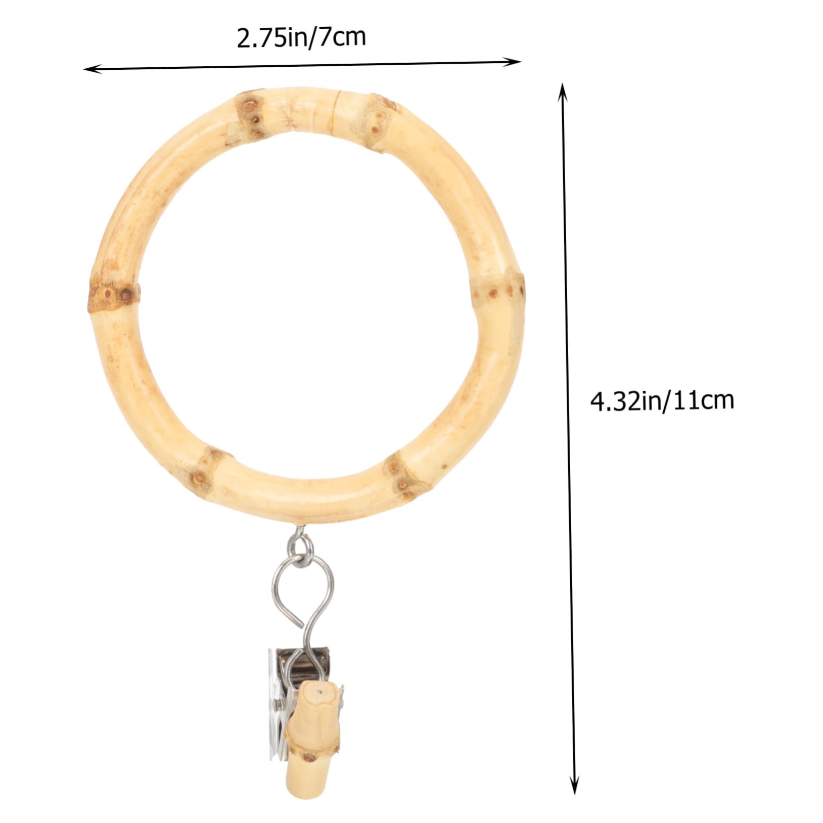 CORHAD Natural Curtain Ring Clips Eyelet Hooks for Shower Drapery Easy Installation Non Slip Design for Curtains Versatile Use Home Decor