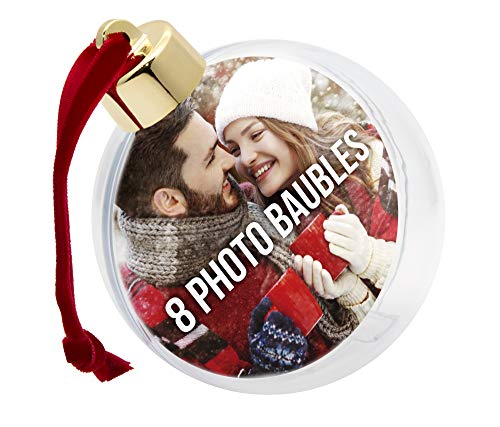 Shot2go Christbaumkugeln, Fotokugeln, Weihnachtsbaumschmuck, 8...
