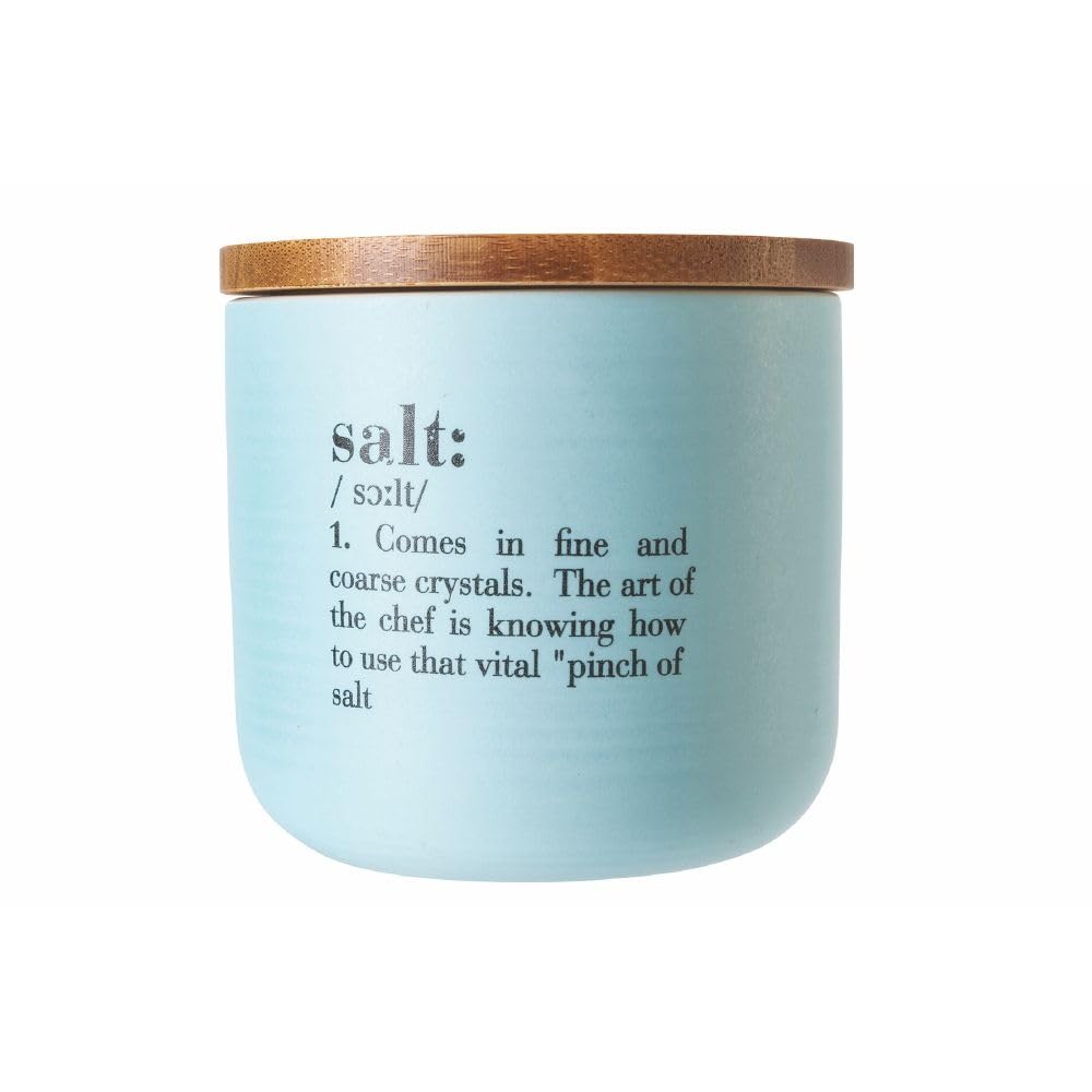 Villa d’Este Home Tivoli Victionary Shades Barattolo sale, Misure: Ø 9,5 x h. 9 cm Capacità: 500 ml, in new bone China con coperchio in bamboo, Verde