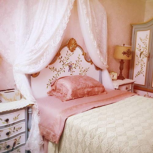 ABREEZE Vintage Cotton Bedding Set Hand Crochet Bedspread Hook Floral Beige Lace Bed Spread with Pillowcases 3Pcs,King by ABREEZE - Image 8