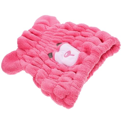 Angoily Gorro Absorbente para Secar el Cabello para Toalla de Secado Rápido de Coral Ultra Suave Tamaño Adecuado Color Rosa Fucsia Adecuado para Uso Casa y Viajes