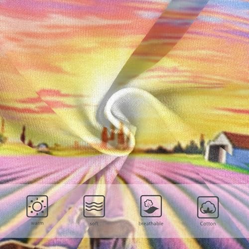 Bright Toddler Girls Underwear 2t Cotton Cute Panties Girl Sunset Lavender Fields Horses Kids Briefs Undies3