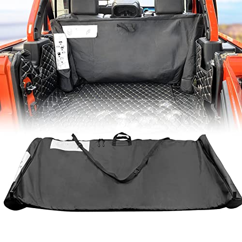 Soft Top Window Storage Bag Fits for 2007-2023 Jeep Wrangler Accessories JK JKU JL JLU Unlimited Sports Sahara Freedom Rubicon 2/4 Doors Waterproof and Wear-Resistant