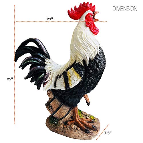 Ct Discount Store Beautiful Hand Painted Life Size Rooster For Rooster Lover Indoor Outdoor Decoration #TOP2