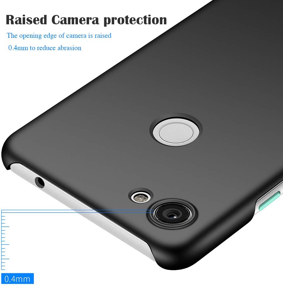 ORNARTO Case for Pixel 3a, Fit Premium Hard Plastic Matte Finish Anti-Scratch Cover Cases for Google Pixel 3a(2019) 5.6'Black