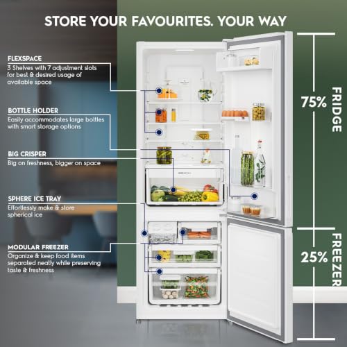 Image of Electrolux 335L 1 Star Frost Free Bottom Mount AI Refrigerator, EBM3402L-W