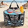 Versotilahome Black Kitchen Tools Mesh Beach Bag, Modern Cooking Utensil Farmhouse Cookware Beach Bags for Women, Lightweight Large Mesh Tote Bag for Pool Travel #1