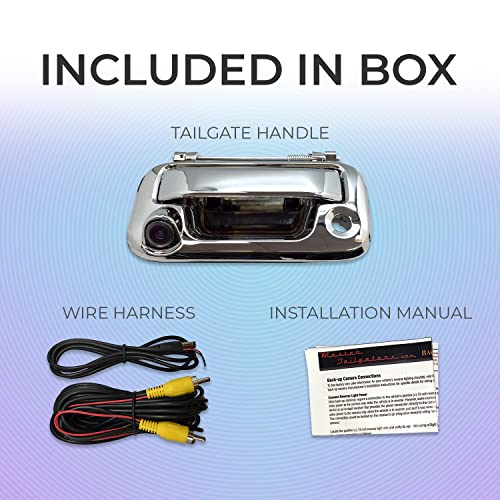 Master Tailgaters Chrome Tailgate Handle With Backup Camera Replacement For Ford F150 F250 F350 F450 F550 (2005-2016) | Ip68 Waterproof | Hd Camera | Parking Grid Lines Available | Easy To Install #TOP6