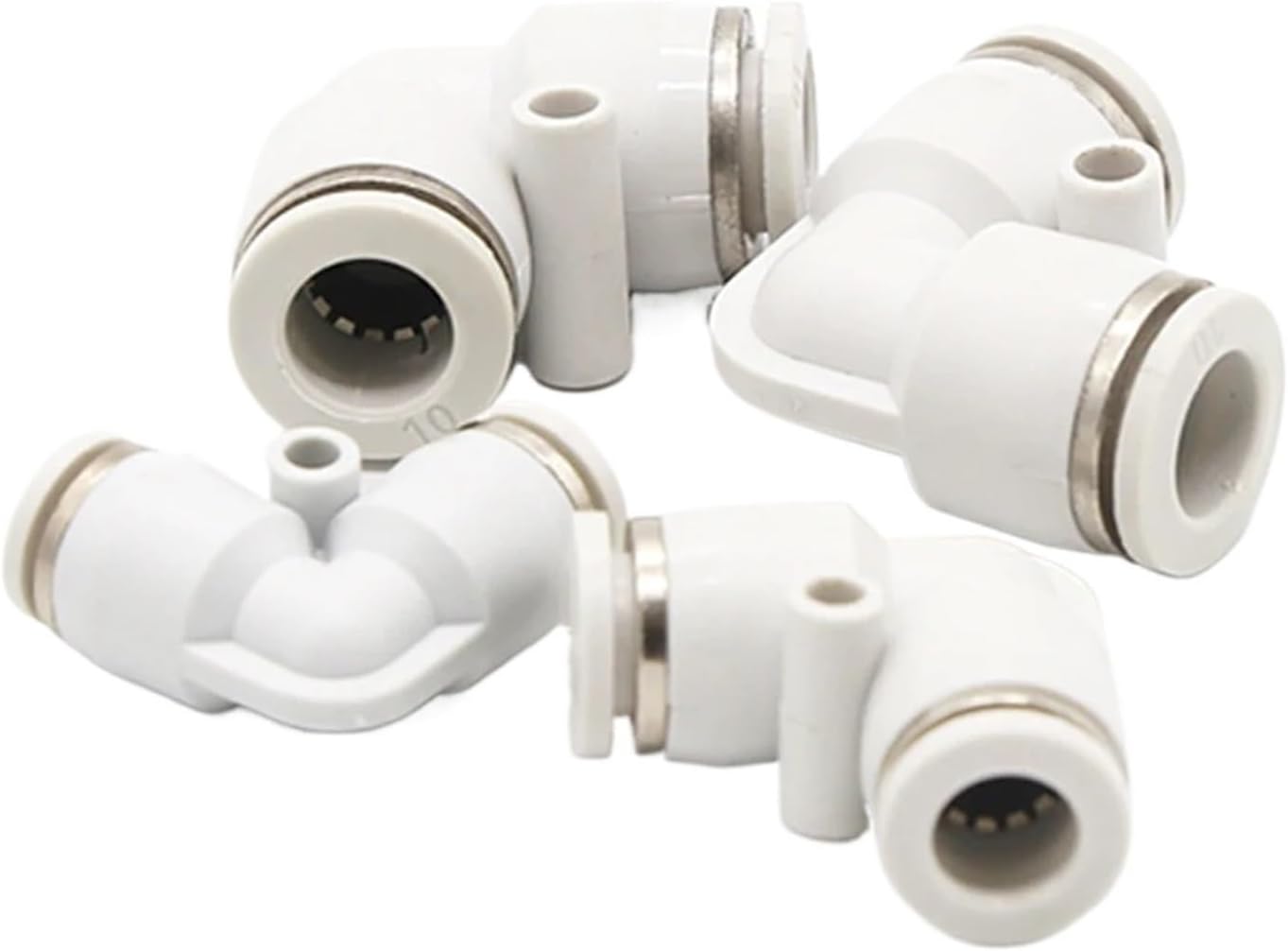 1pcs PV Pneumatic Quick Connector Tube Trachea Hose Plastic White Connector Air Compressor Accessories 4 6 8 10 12 14 16mm(PV-10)