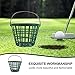 SEWACC Golf Ball Basket Plastic Basket Holds 50 Balls Green Golfball Container with Handle