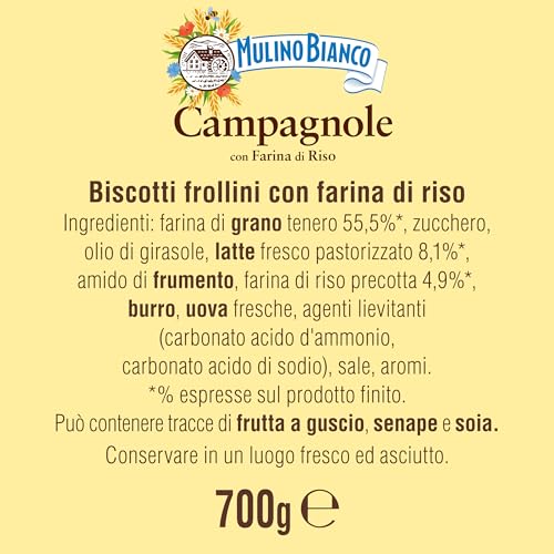 Mulino Bianco Biscotti Frollini Campagnole, Colazione Ricca di Gusto, 700g - Immagine 4