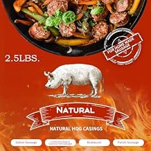 Natural Hog Casings for Sausage Making, 2.5-Pound - 100% collagen