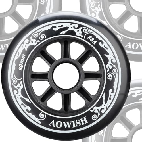 AOWISH 90mm Speed Inline Skate Rolle Schwarz