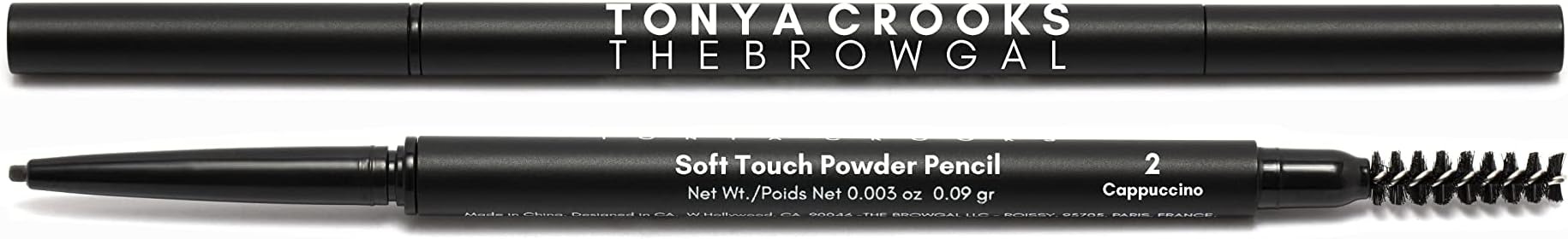 Soft Touch Powder Pencil, Automatic Powder Based with Built-In Brush - Incredible Gradient Effect for Eyebrow Make-Up - Natural Looking Brows, Smudge Proof & Anti-Fade