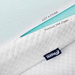 Twin XL Mattress Topper Cover 3-4 Inch, Removable Viscose Made From Bamboo Zippered Cover for Latex Topper, Extra Long Protector With Straps