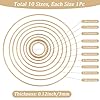 SOFPLATE 10 Sizes 10Pcs Metal Craft Hoops Gold Dream Catcher Rings Bulk Iron Mixed Sizes Smooth Wreath Macrame Ring Floral Hoops for Crafts Making Supplies Wedding Christmas Wall Hanging Decorations #1