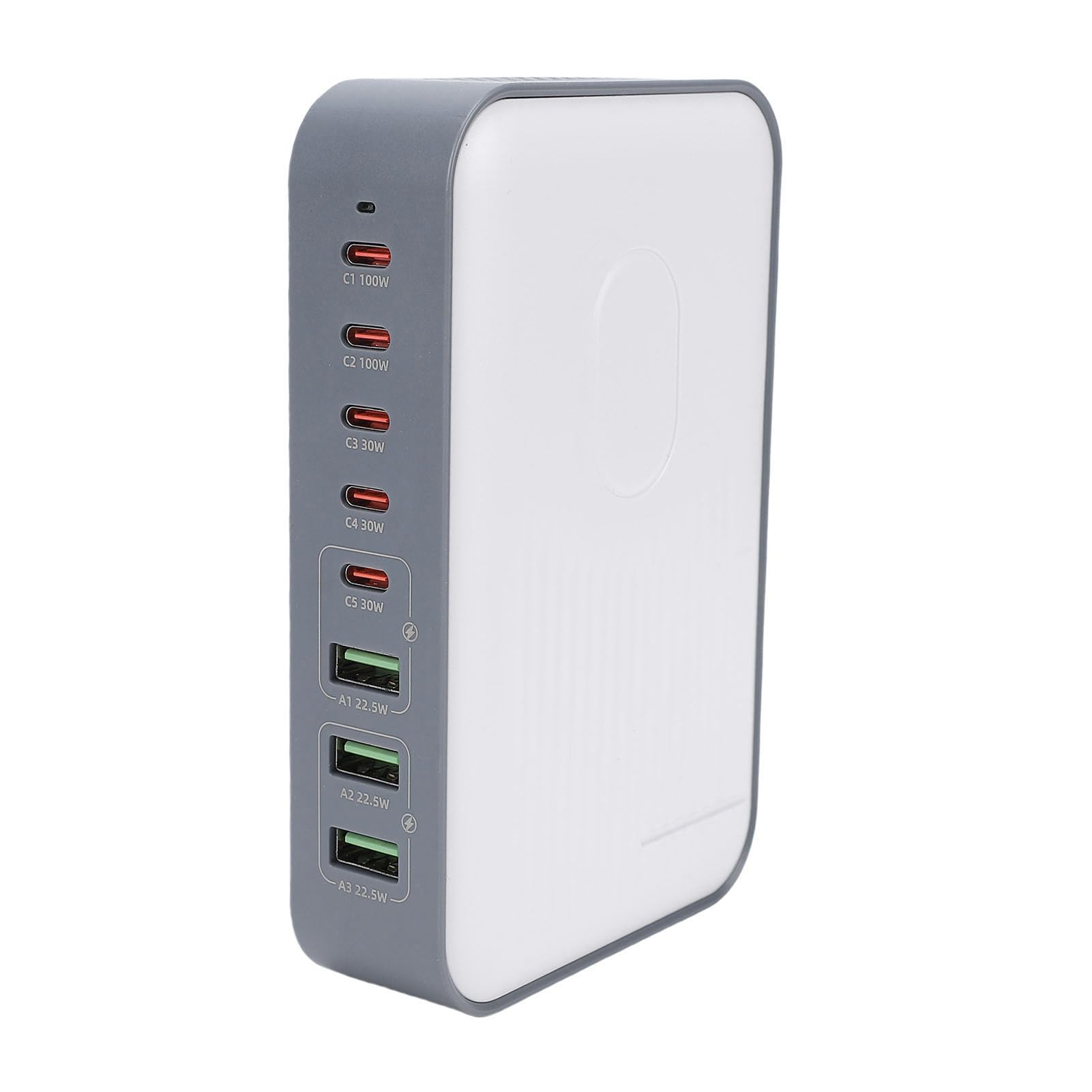 Jectse Caricatore USB C da 200 W, Hub di Ricarica Rapida con 8 Porte USB, Stazione di Ricarica Universale per Telefono Desktop per più Dispositivi Elettronici, Tablet, Laptop (Spina europea)
