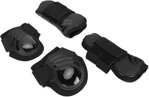 Miniatura 6 de Zerodis Protector de pierna de caballo, 2 pares de fundas de poliuretano para montar en la parte delantera y trasera de la pierna, botas protectoras