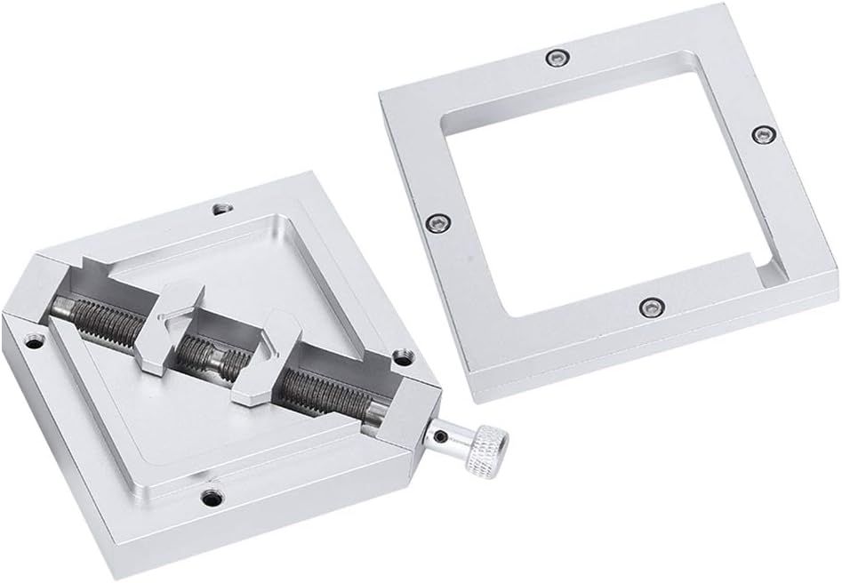 FTVOGUE HT-90 90x90mm BGA Reballing Station, Aluminum Alloy Rework Kit for 9-43mm BGA Chip, Universal Diagonal Stencil Solder Template