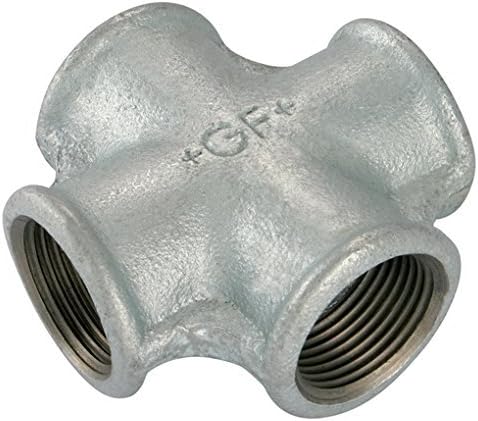 Georg Fischer GF-180 CROSS (GALV) 1 inch Malleable Iron fittings ...