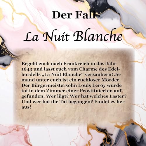 Stadtkrimis Exit Escape Stadtführung KRIMIDINNER - La Nuit Blanche - Samhain Verlag, Spiel für 7-11 Spieler, Ab 16 Jahren, 3-4 Stunden Spielzeit