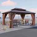 Aoxun 12x16FT Permanent Aluminum Hardtop Gazebo with Polycarbonate Double Roof, Includes Curtains and Netting, Ideal for Patio, Garden, and Lawn Outdoor Spaces