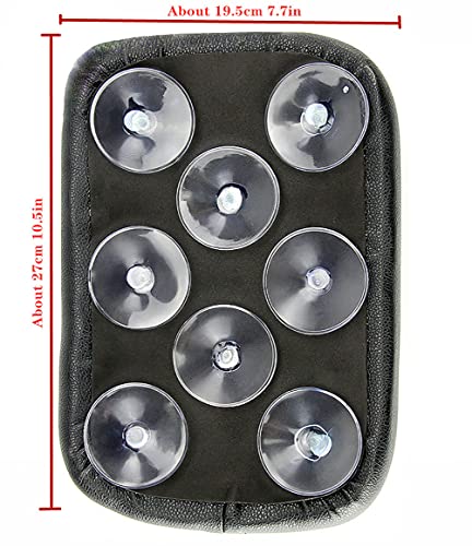 ZeeKee Motorcycle Skull Solo Rear Pillion Passenger Pad Compatible with Harley Sportster Softail Touring XL883 1200 48 Suction Cup Seat PU Leather Seat Rectangular Passenger Seat