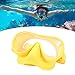 LAVEN Snorkel Diving Mask, 3D Tight Fit Foldable Anti Fog Tempered Glass Swim Goggles for Freediving (Yellow)