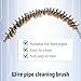 10 Pieces Wire Tube Brushes, Tube Cleaning Brush Kit, Straw Cleaner Brushes Set, Brass Wire Brush Stainless Steel Wire Brush Set, Brass Pipe Cleaning Brush for Tubes Bottle Auto Parts, 5 Sizes