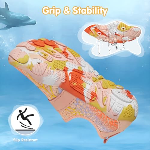Image of ATHMILE Kids Water Shoes Boys Girls Water Shoes Quick Dry Barefoot Beach Sports Swim Pool Summer Shoes(Little Kid /Big Kid)