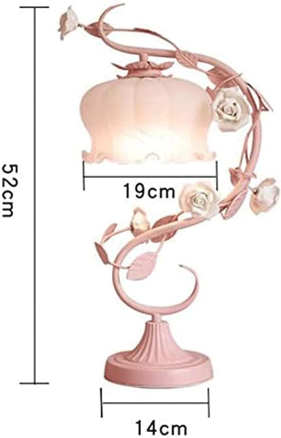 Lampada Da Comodino Lampada Da Tavolo In Ceramica Romantica Rosa Lampada Da Comodino Con Paralume In Vetro Lampada Da Comodino In Ferro Battuto Per Soggiorno Camera Da Letto Lampada Da Comodino Dimmer