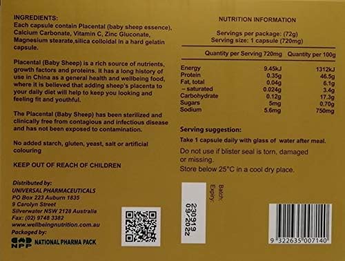 Miniatura 7 de Wealthy Health Maxi 50000 mg Placentaria Baby Sheep Essence 100 Cápsulas