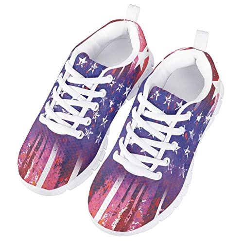 POLERO American Flag Kids Shoes Preschool Running Shoes Casual Outdoor Sports Sneakers3