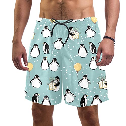 Maillots de bain pour hommes JDEZ pingouins short de plage séchage rapide natation