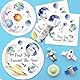 pekifaves Weltraum Partygeschirr Set, Astronaut Partyteller für 10 Gäste, Geburtstag Geschirr Kindergeburtstag, Einwegteller Pappbecher Servietten, Happy Birthday Partyzubehör für Junge Mädchen