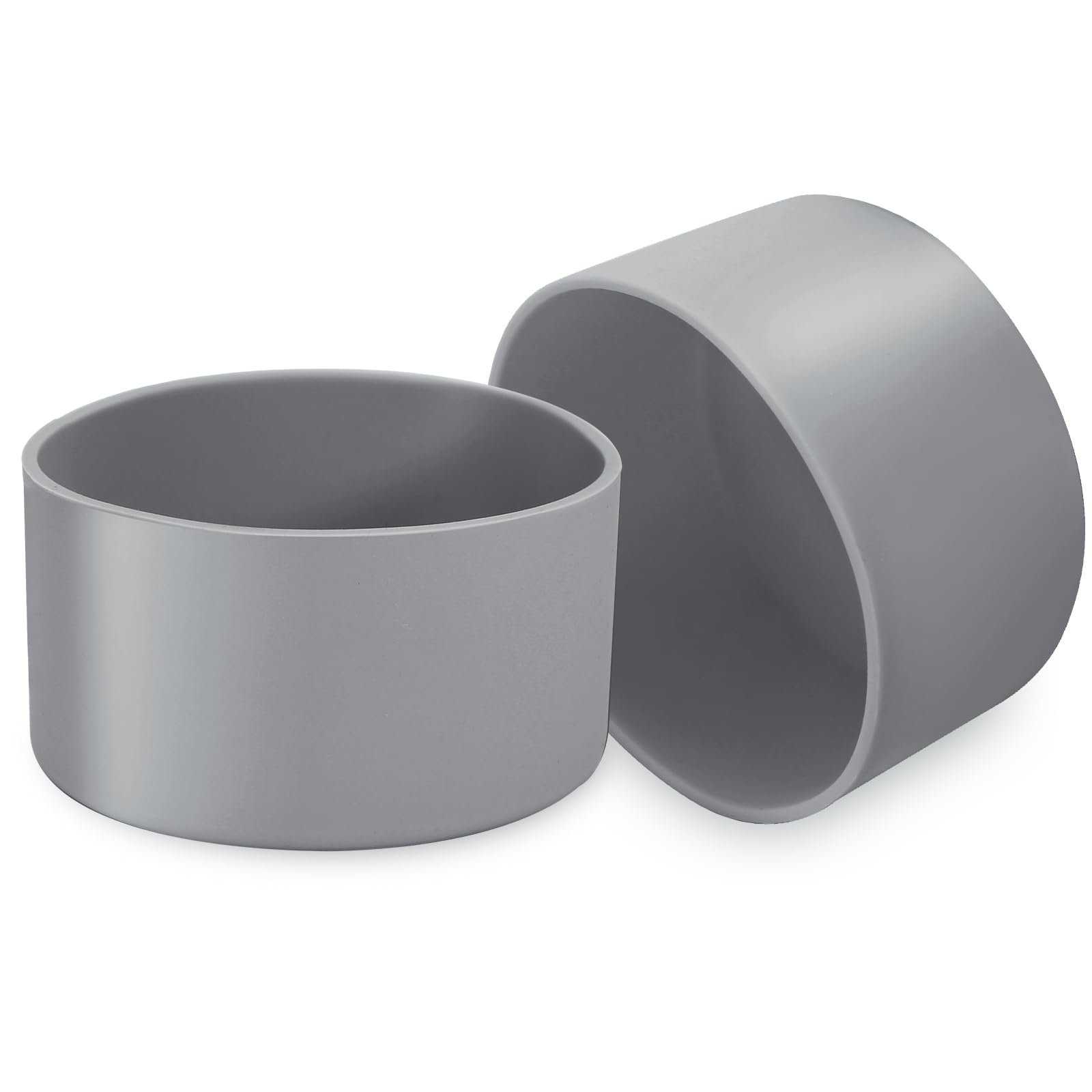 Seimneire 2 Pcs 3 Inch / 75mm Grey Water Bottle Boot, Silicone Sleeve Bumper, Accessories Bottom Protector for 20oz 30oz 40oz Tumbler