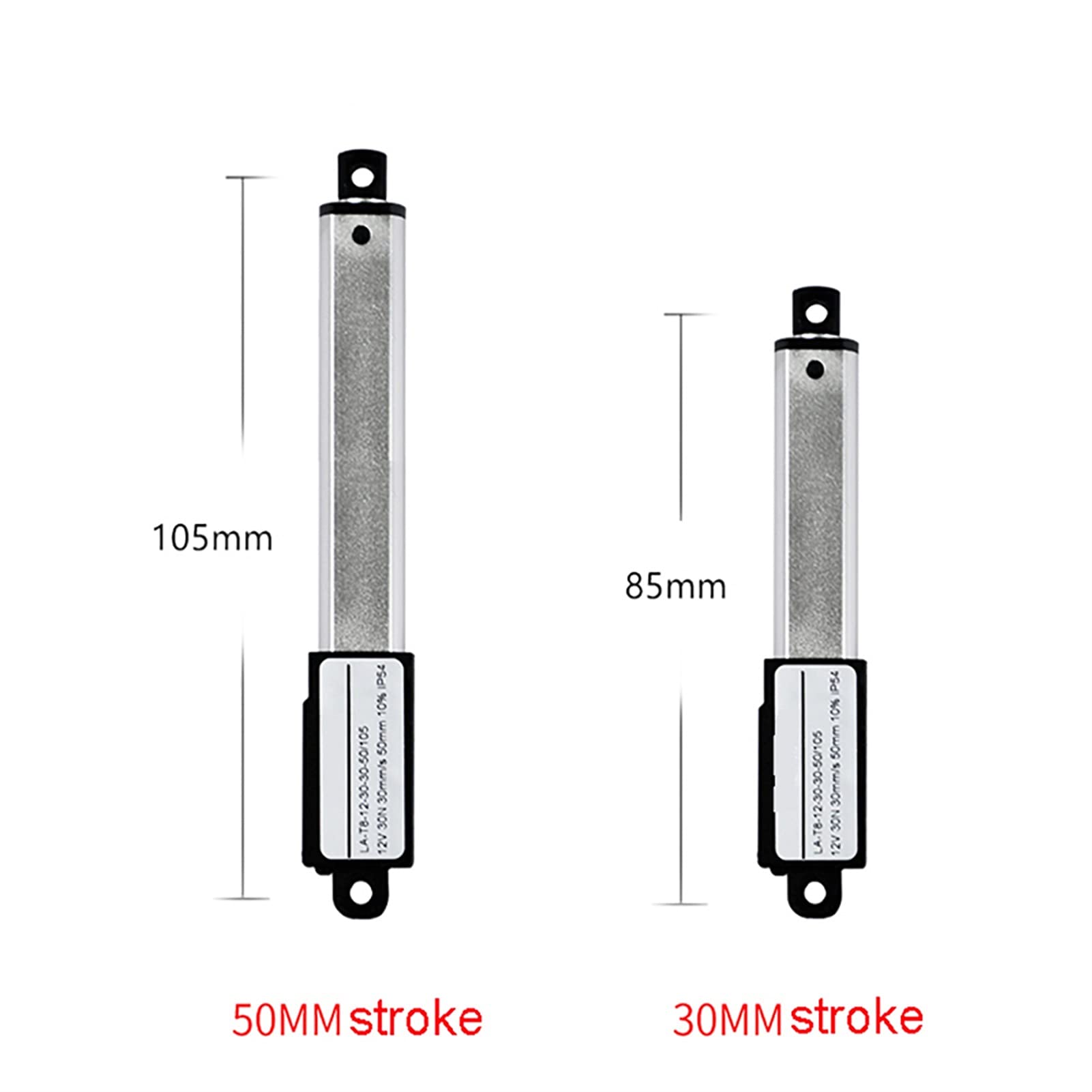 Lcuihong-Elettrico lineare DC 12V Micro Attuatori Lineari 30mm 50mm Tratto in Lega di Alluminio Attuatore Lineare Elettrico Motore Lineare Elettrico 30mm / S 50mm / S velocità Alta qualità