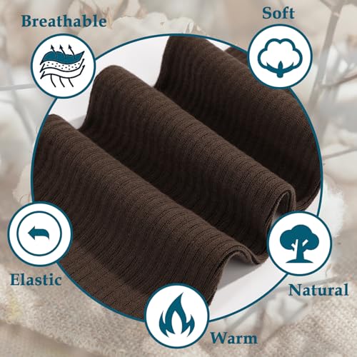Image of Moon Wood Plus Size Thigh High Socks for Thick Thighs- Womens Knit Cotton Extra Long Over the Knee High Socks Leg Warmer