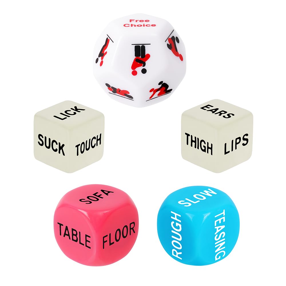 Romantic Naughty Dice Set for Adults Games Date Night Dice Couples Gift Fun Night Dating Games for Adult