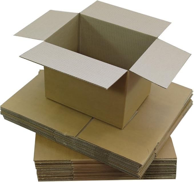 Cardboard Box ━ Suitable for Posting Small, Medium & Large Parcels; Single Wall Eco-friendly Shipping Cartons by TGL PACKAGING™ (10) 8x8x8 inches (203x203x203mm)