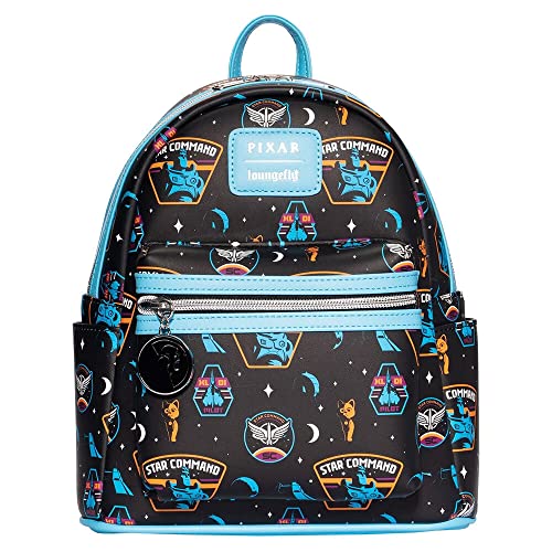 Loungefly Lightyear Star Command Buzz Lightyear Mini-mochila, Azul / Patchwork, Mini , Mini mochila